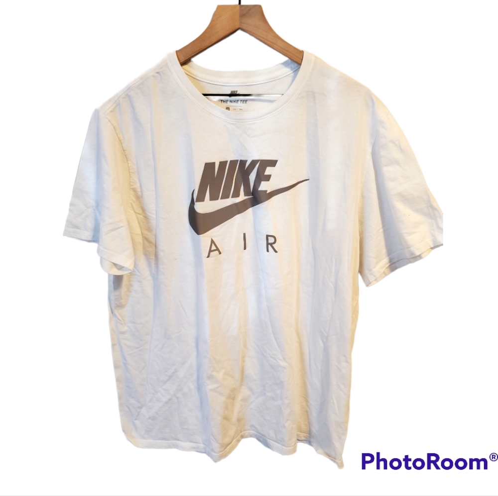Nike Tee Short Sleeves XXL Shiny Silver Inscription